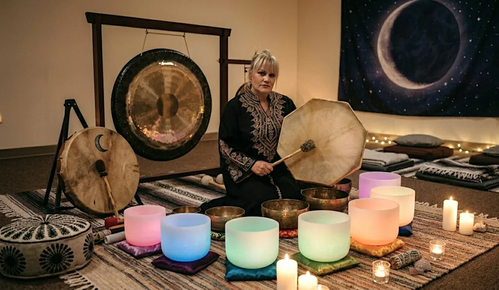 Shamanic journey with Gongs, shamanic drum, Tibetan singing bowls at Cooperage Green