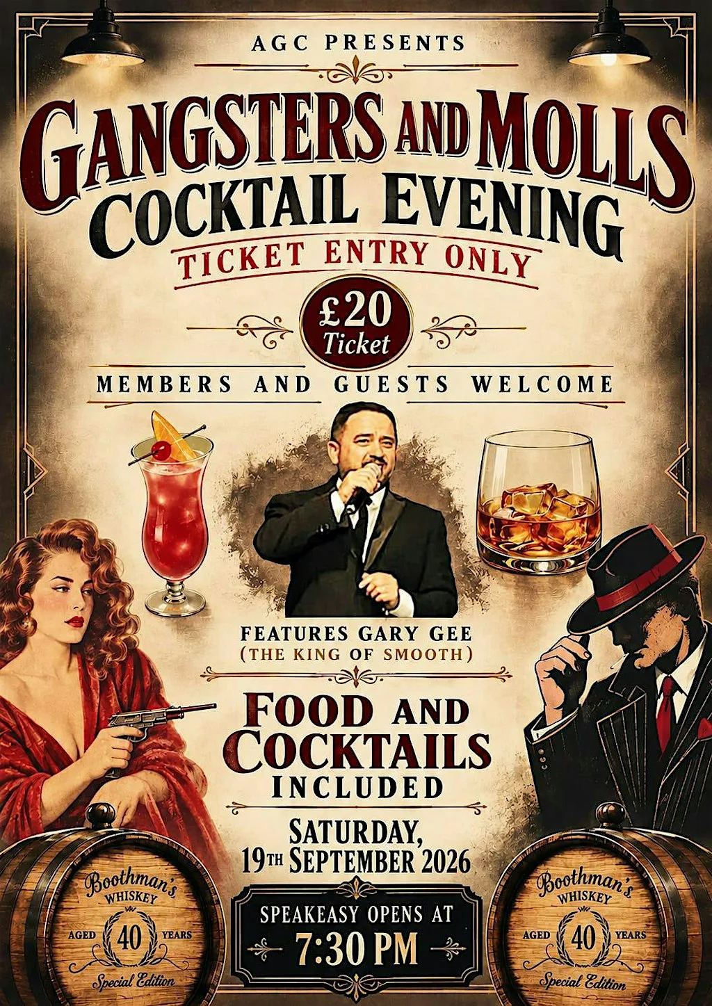 Gangster and Molls Cocktail Evening at Altrincham Golf Course