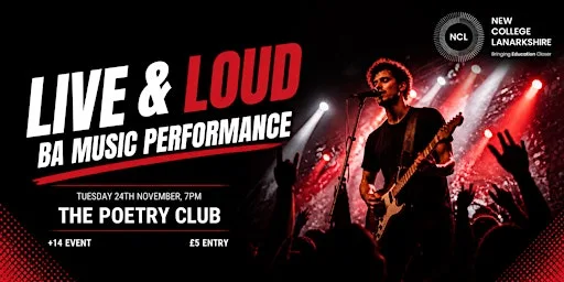BA Music Performance Live Event - New College Lanarkshire at SWG3 Poetry club