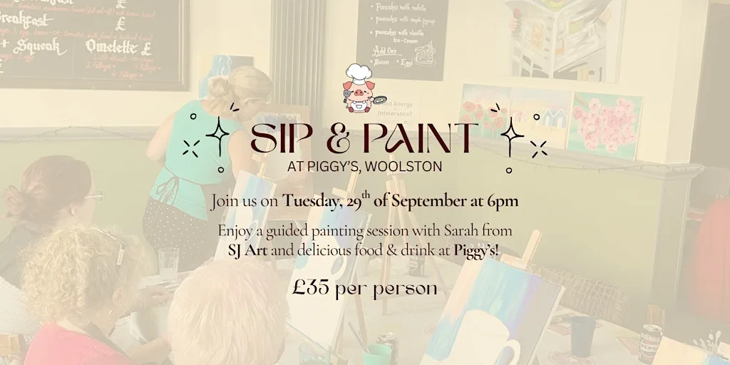 Sip and Paint Evening at Piggy's, Woolston at Piggy's