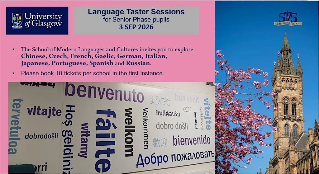 Language Taster Sessions for Senior Phase Pupils at 42 Bute Gardens