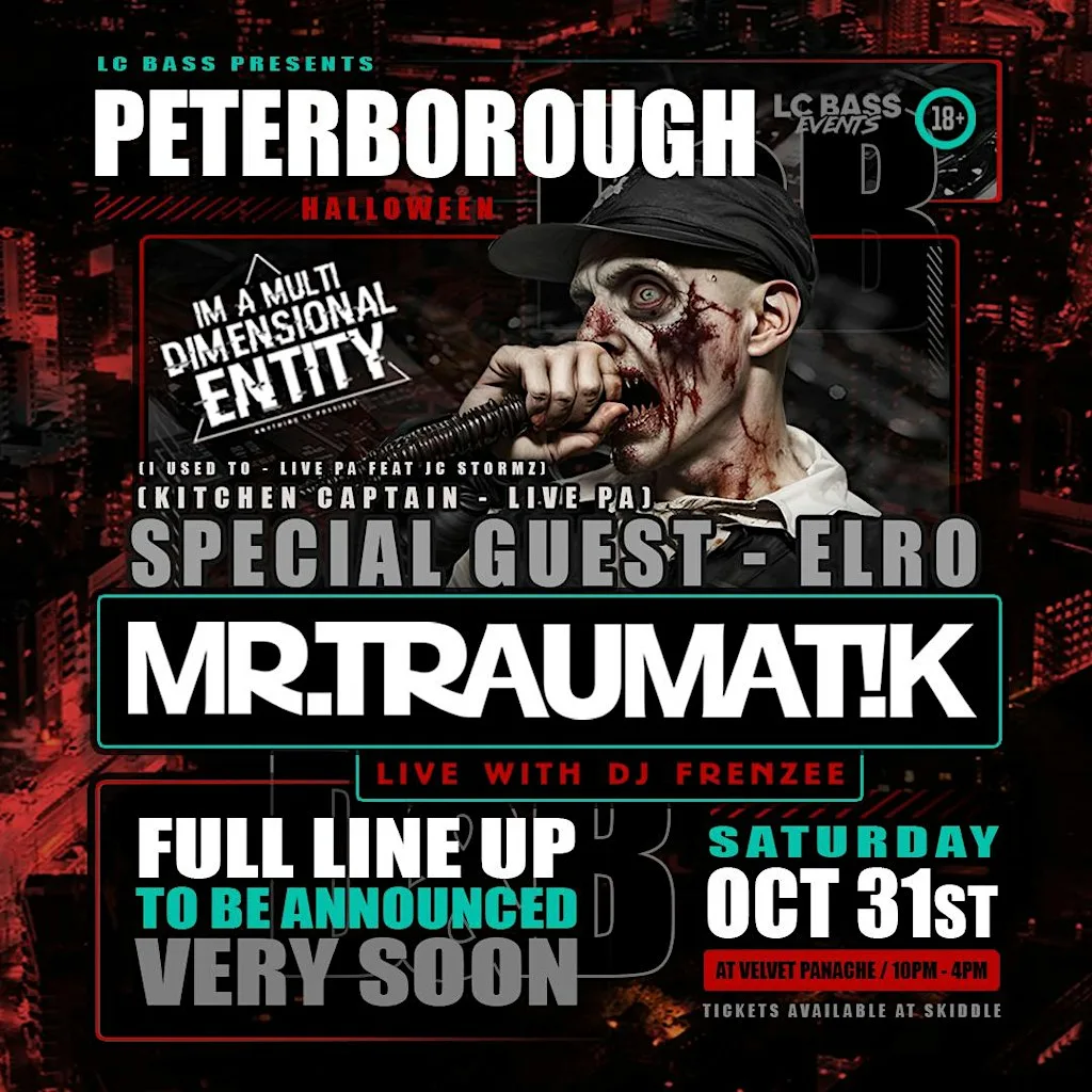 Mr Traumatik UK TOUR ft ELRO at Velvet Panache Nightclub Peterborough