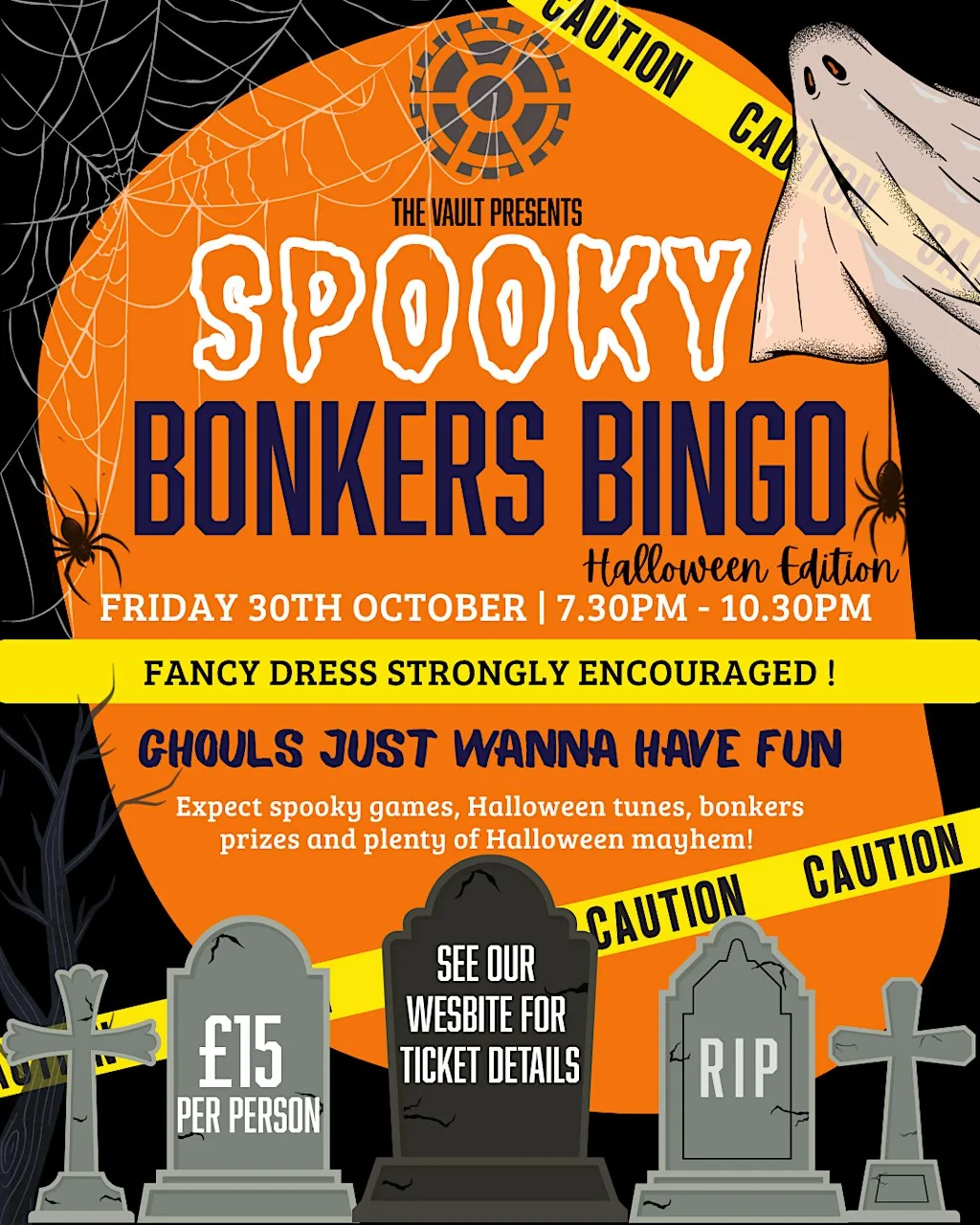 Spooky Bonkers Bingo Halloween edition at The Vault