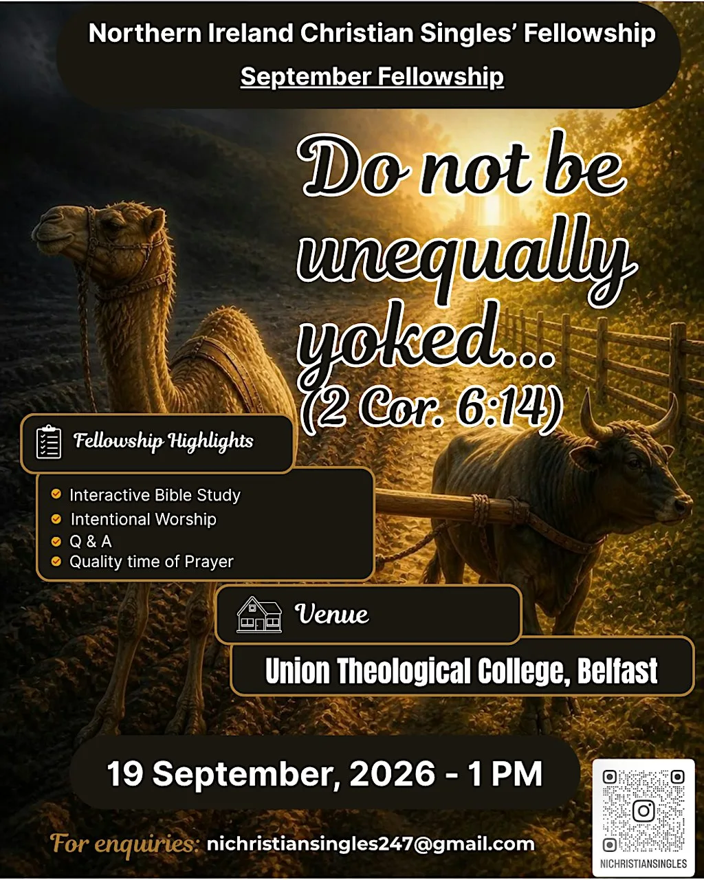 Northern Ireland Christian Singles' Fellowship - September 2026
