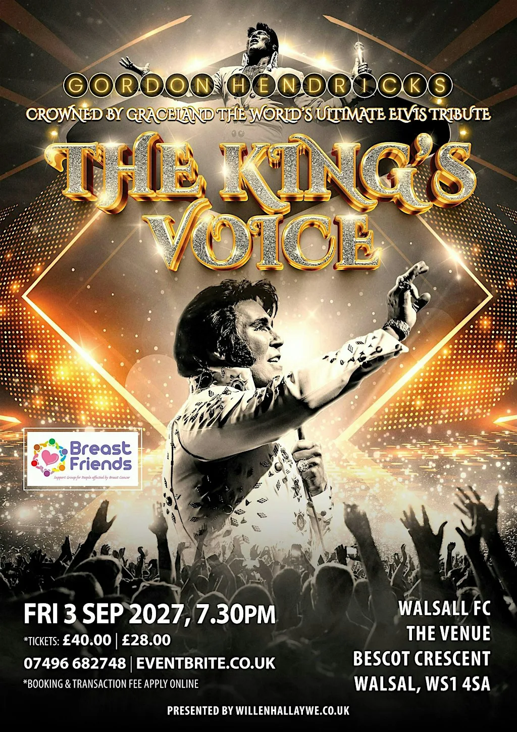Gordon Hendricks As ELVIS in Walsall 2027