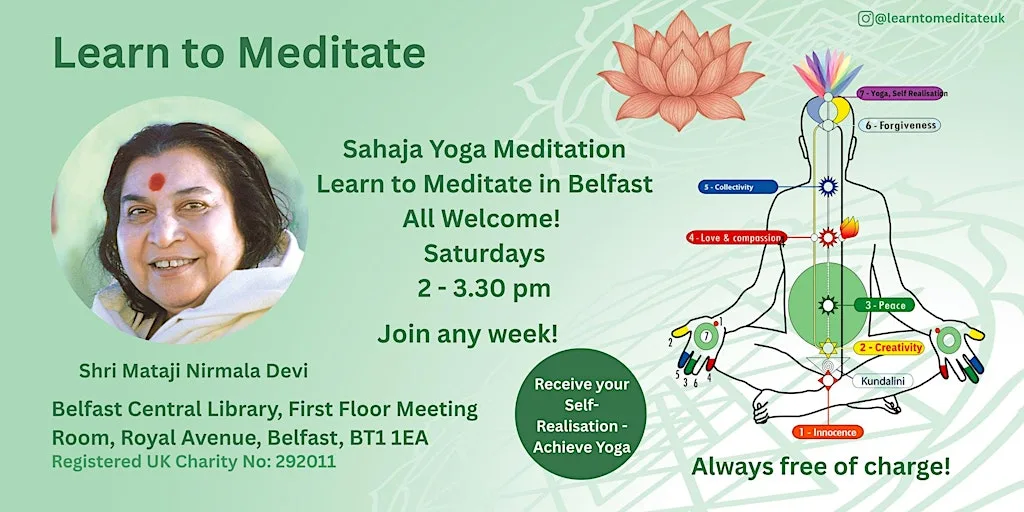 Sahaja Yoga Meditate in Belfast - Free 10 Week Course at Belfast Central Library