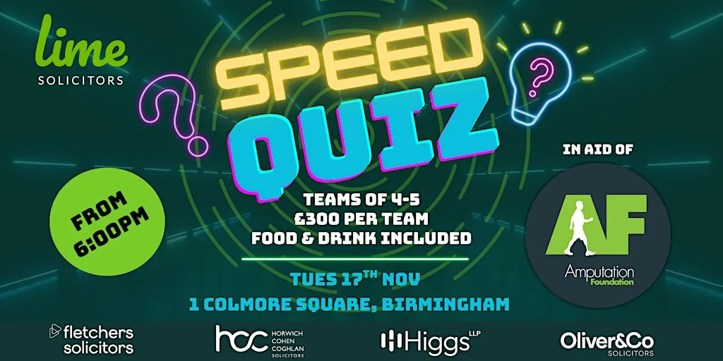Interactive Speed Quiz for the Amputation Foundation at Lime Solicitors