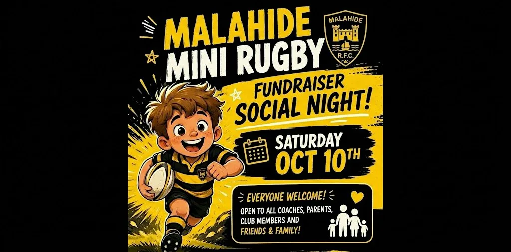 Malahide Mini Rugby Social Fundraiser Night at Malahide Rugby Club