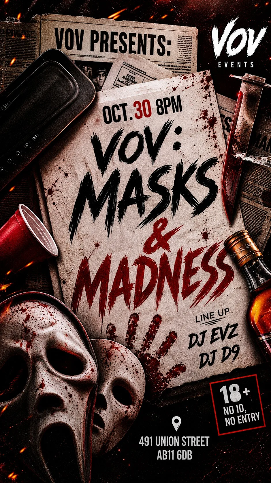 VOV: MASKS & MADNESS at 491 Union Street