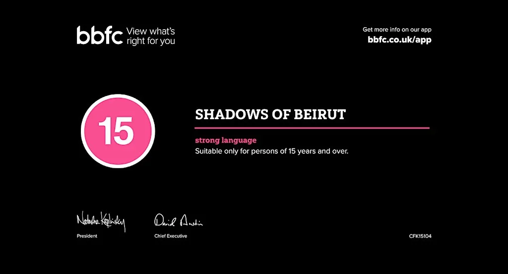 Shadows of Beirut (Vue Piccadilly) + Q&A