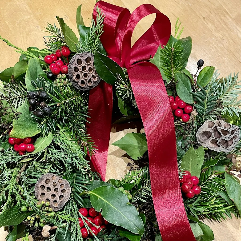 Christmas Wreath Making Workshop at Grounds Café Salcey