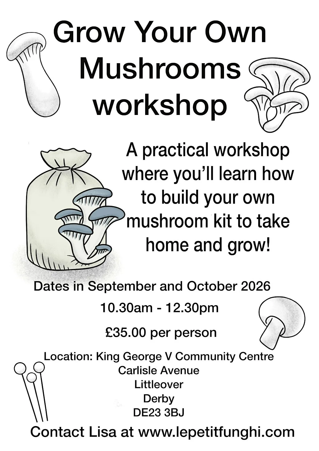 Grow Your Own Oyster Mushrooms Workshop