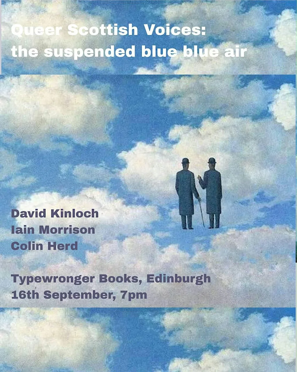 Queer Scottish Voices: the suspended blue blue air at Typewronger Books