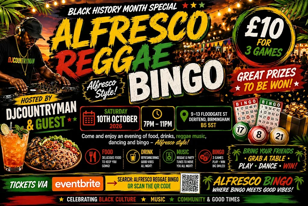 Alfresco Reggae Bingo at Alfresco at Alfred Works