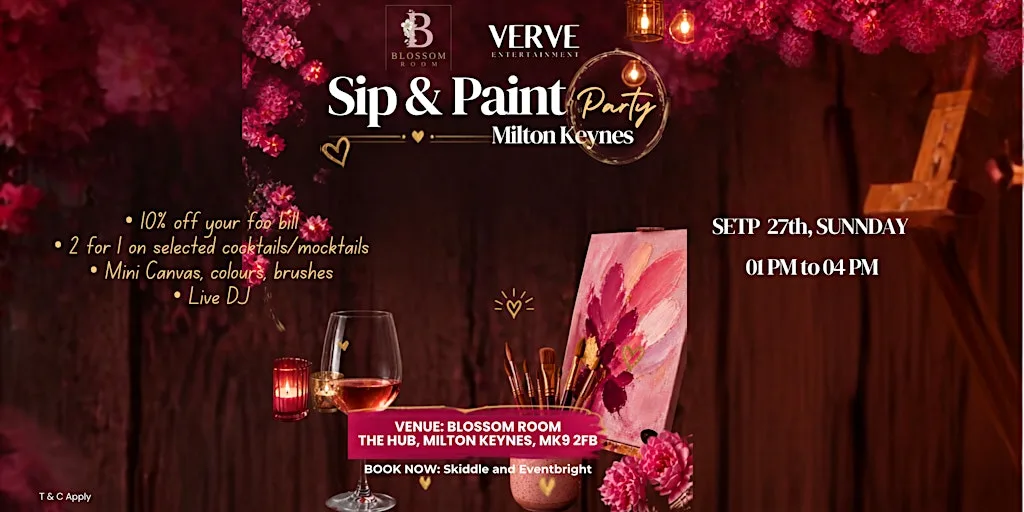 SIP & PAINT- Party Milton Keynes