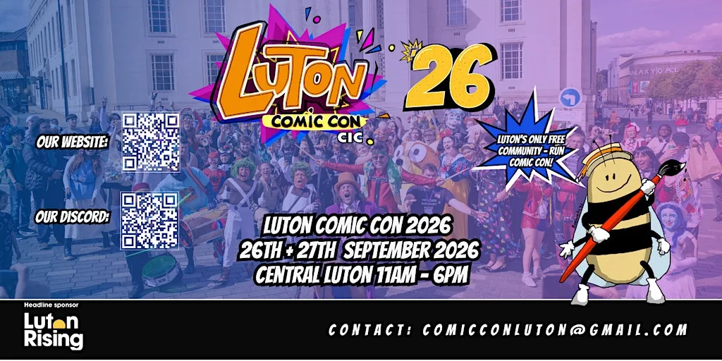 Luton Comic Con 2026 - Heroes for Artists at St. George's Square