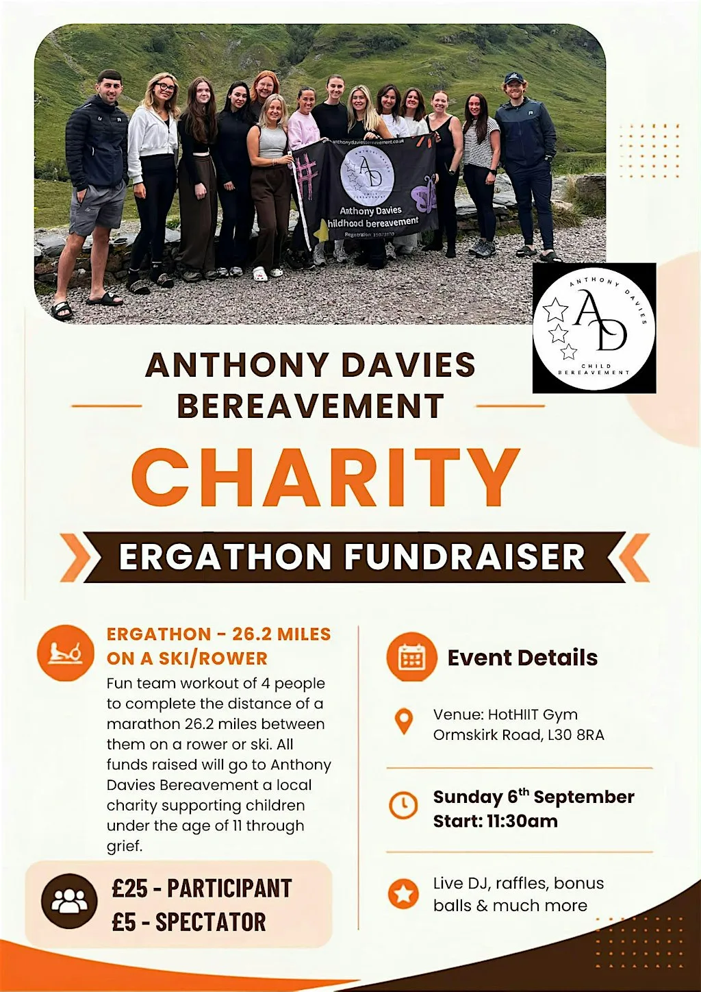 Ergathon fundraiser at HotHIIT Gym