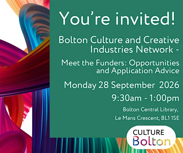 Bolton Culture and Creative Industries - Meet the Funders at Bolton Central Library