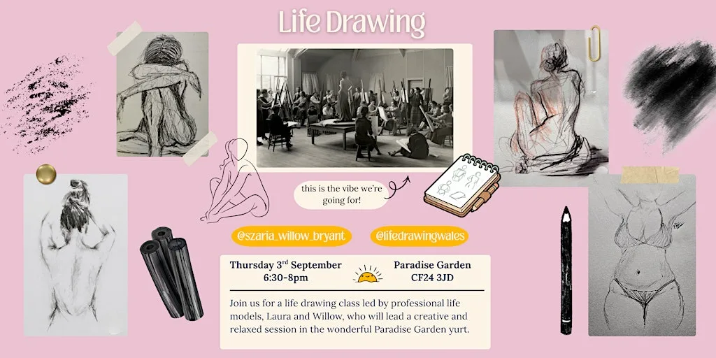 Chin Up Cardiff - Life Drawing Session at Paradise Garden