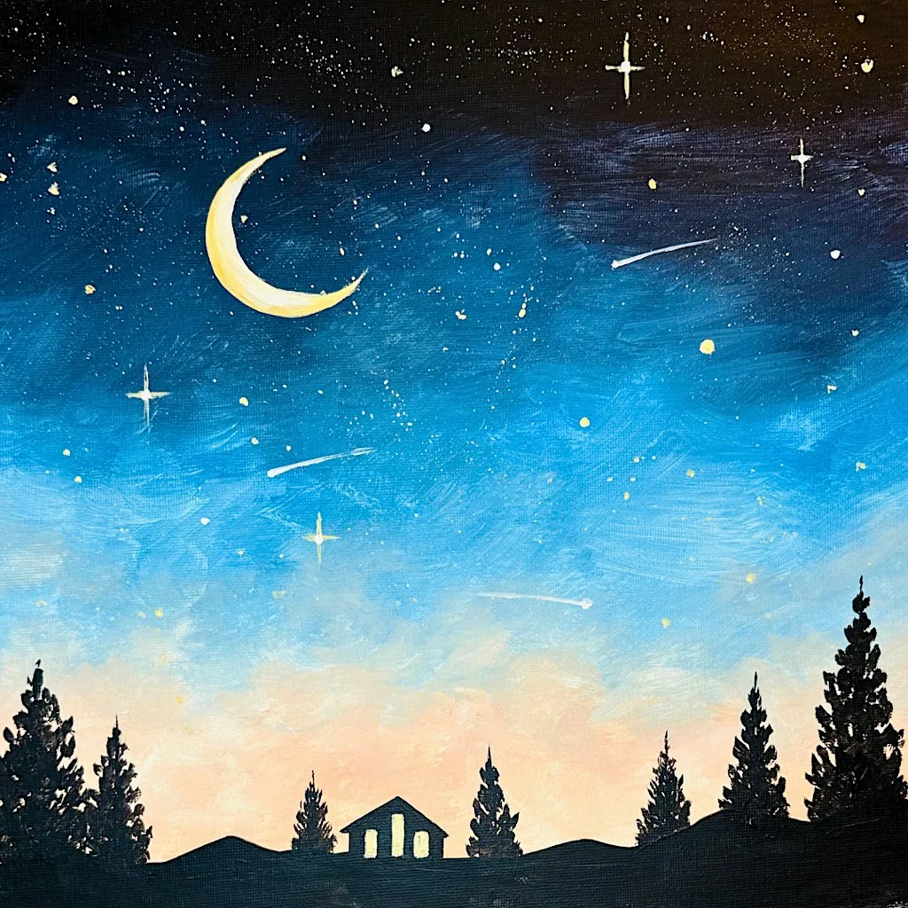 Sip & Paint at Wiper and True Taproom, Bristol - "Celestial Moon" at Wiper and True Brewery & Taproom, Old Market