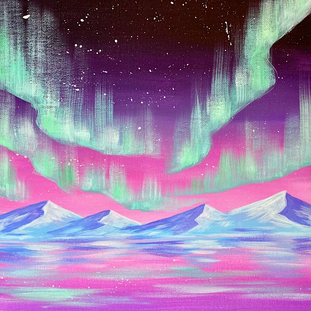 Sip & Paint at Brewhouse & Kitchen, Bristol - "Northern Lights"