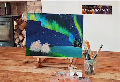 ‘Northern Lights’ Painting workshop @ Normanby Hall, Scunthorpe