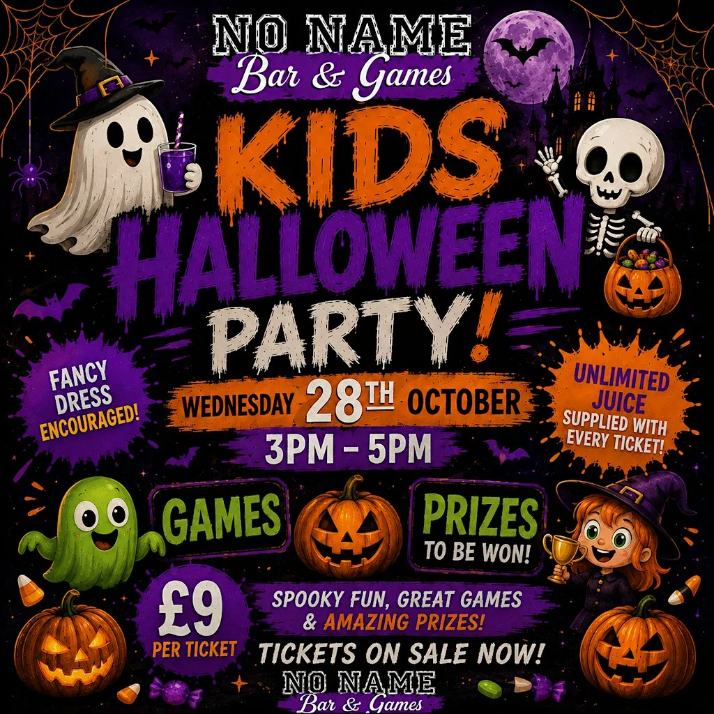 KIDS HALLOWEEN PARTY at No Name: Bar & Games
