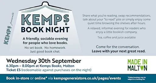 Kemps Book Night at Kemps General Store Ltd