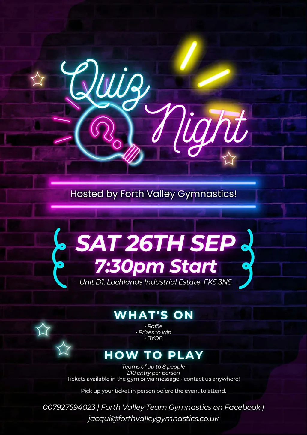 Forth Valley Gymnastics' Quiz Night
