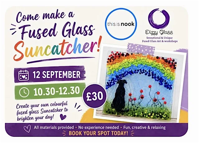 Suncatcher fused glass workshop at This is nook