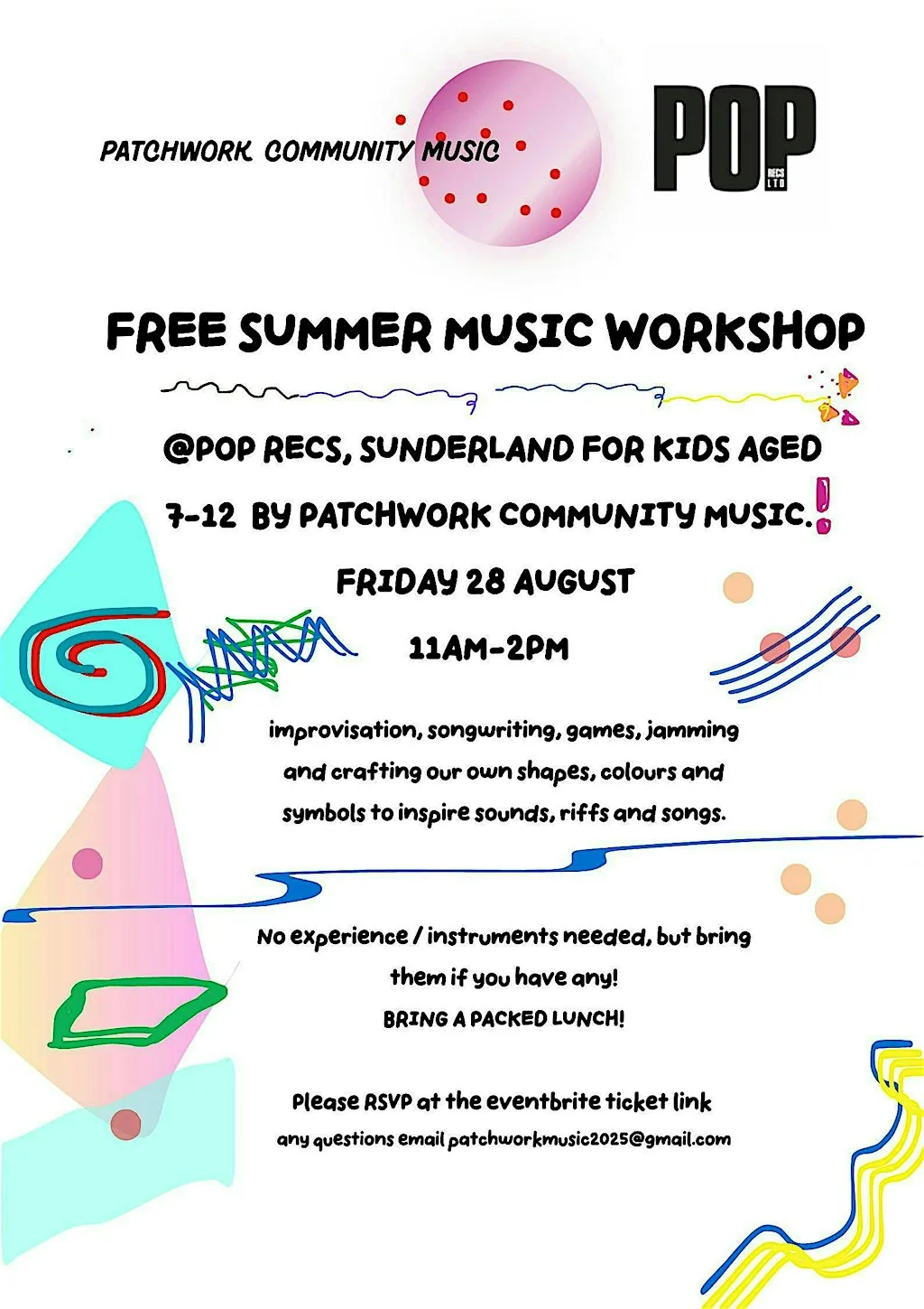 Free summer music workshop at Pop Recs, Sunderland