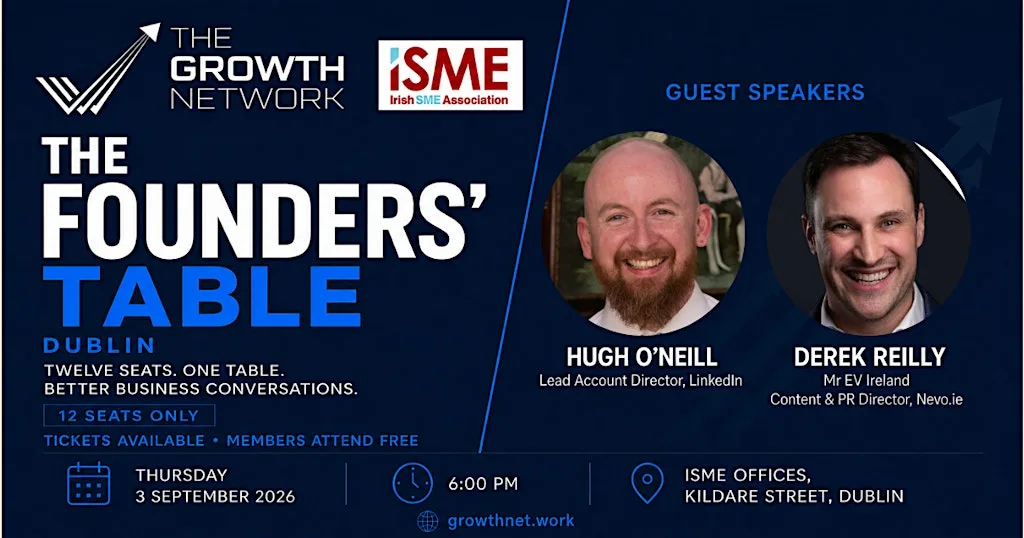 The Founders’ Table Dublin: Hugh O’Neill & Derek Reilly at ISME Offices