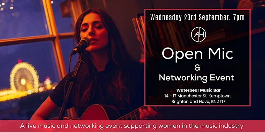 Amplify Her: Brighton Open Mic and Networking Event at WaterBear MusicBar
