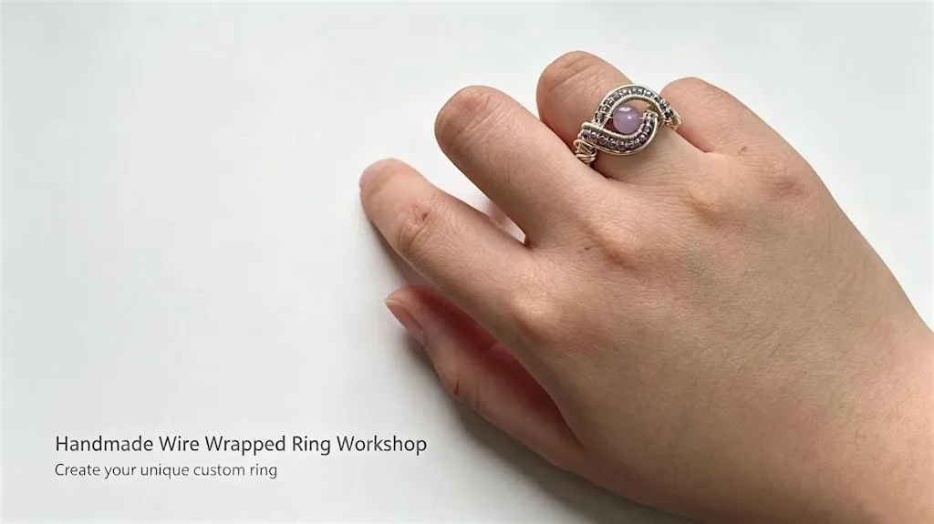 Crystal Wire Wrapped Ring Workshop | Make Your Own Jewellery – Glasgow at O&E ART CRAFT STUDIO