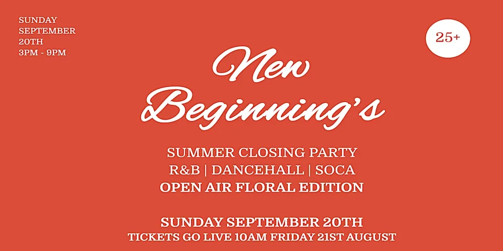 NEW BEGINNINGS Over 25s SUMMER CLOSING PARTY - OPEN AIR FLORAL EDITION at Two Tribes Brewery & Campfire Taproom