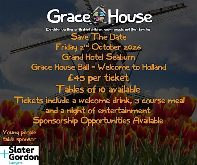 Grace House 'Welcome to Holland' Ball at Grand Hotel Sunderland