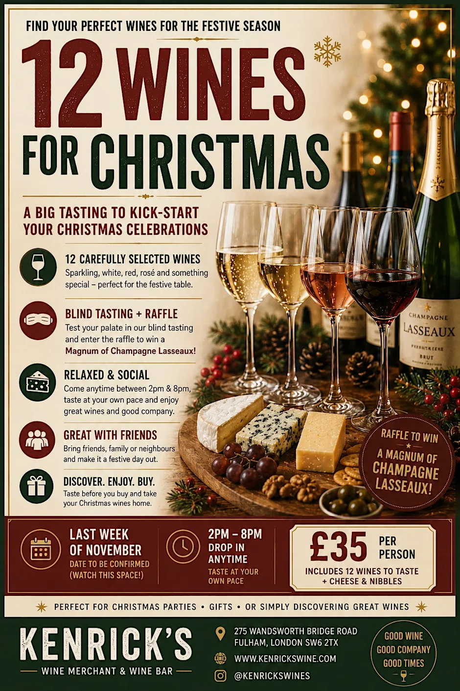 12 Wines Before Christmas at Kenrick's Wine Merchant