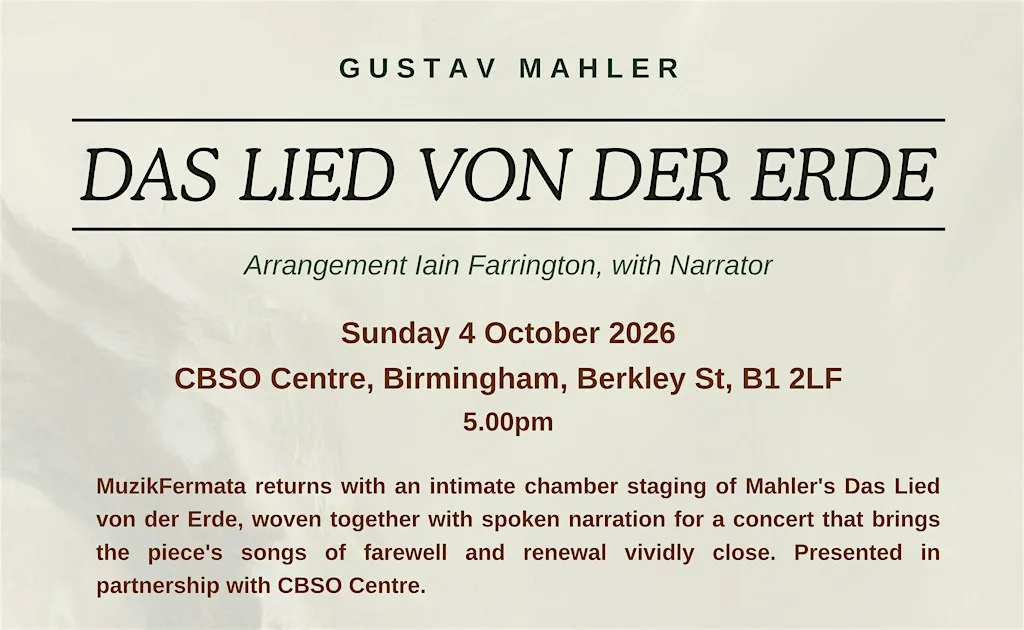 G Mahler Das Lied von der Erde Performed with narrator