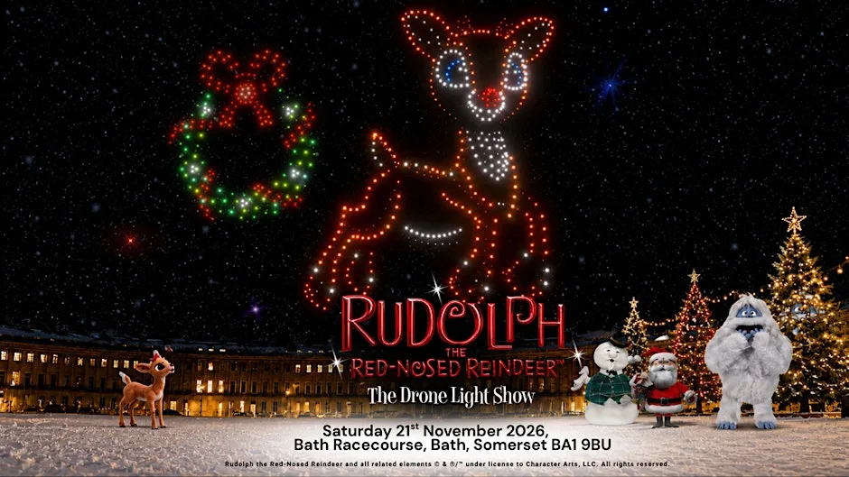 Rudolph the Red Nosed Reindeer: The drone light show- Bath at Royal Victoria Park Bath