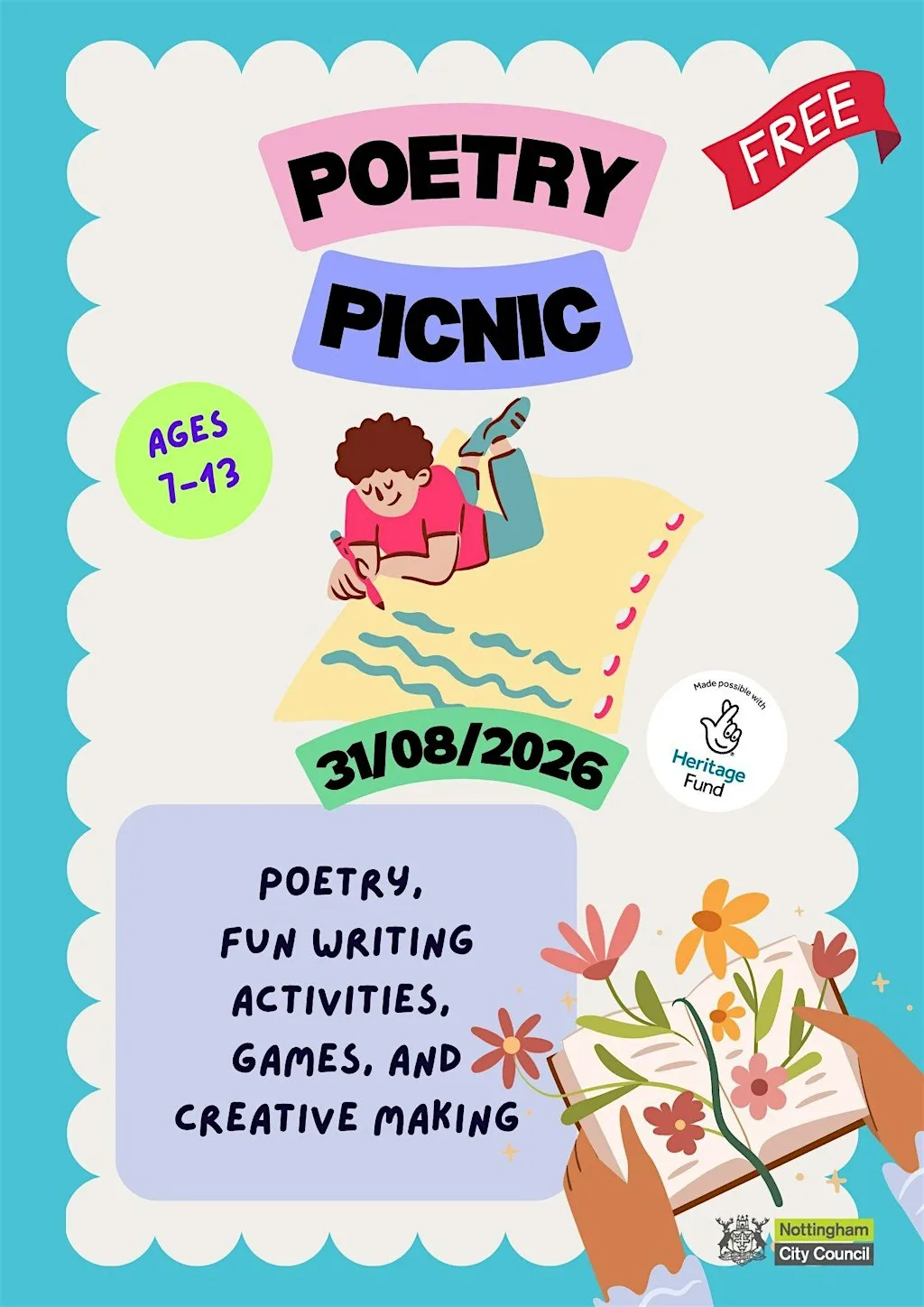Poetry Picnic at Victoria Embankment Paddling Pool