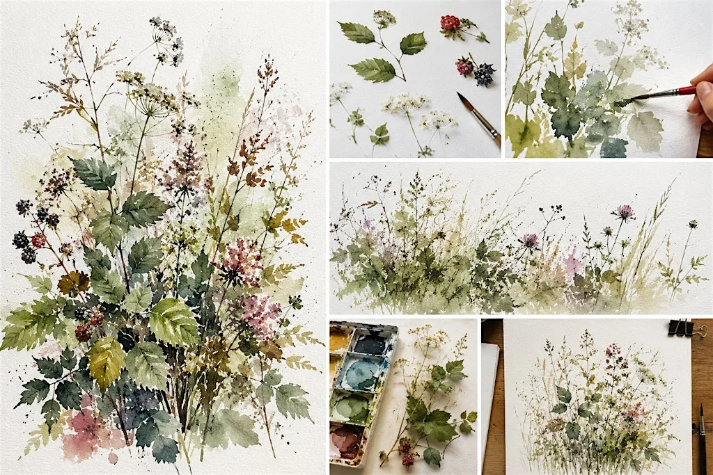 Beginners Watercolours: Late Summer Foliage
