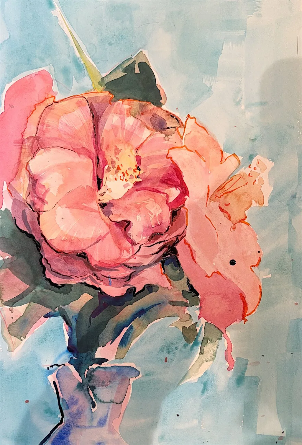 Watercolour for Absolute Beginners: Flowers in a Glass at 8 Hop Gardens