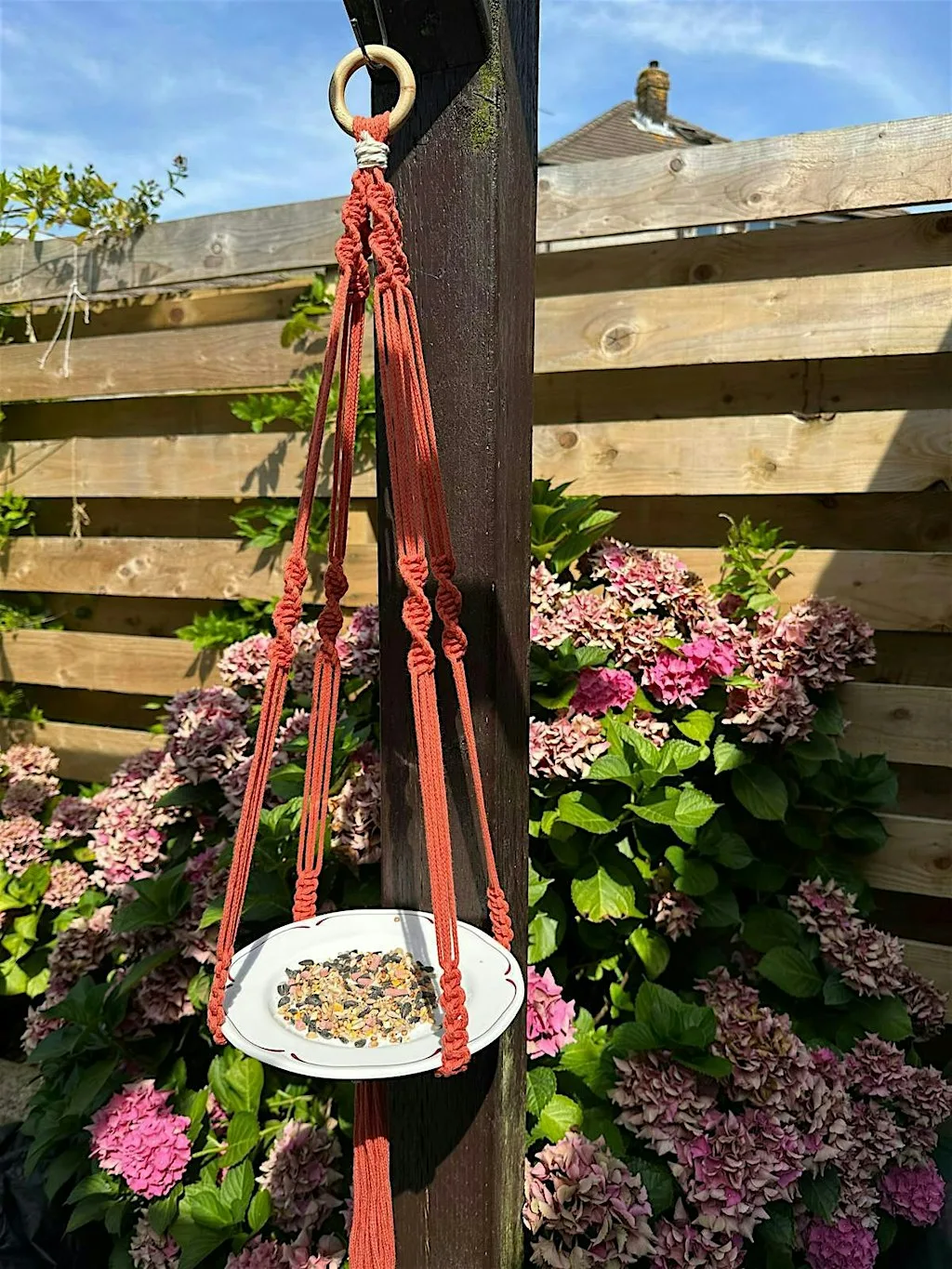 Macrame art - make a stylish bird feeder. Limited Spaces 18+ at Riverside Health Centre - Grow Well garden