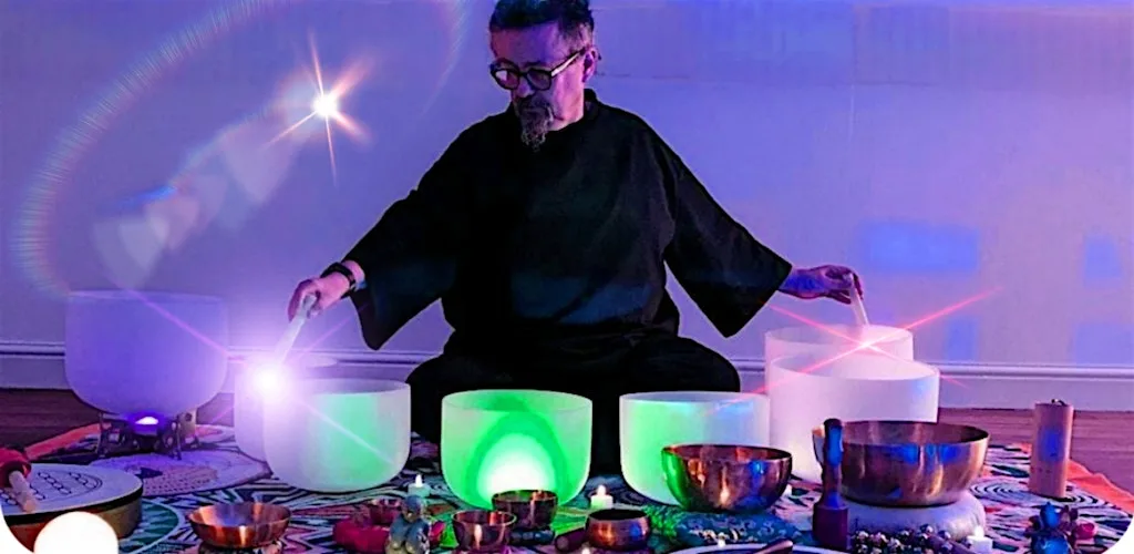 Eastbourne's Sound Bath Meditation with crystal singing bowls at Eden Blue Centre