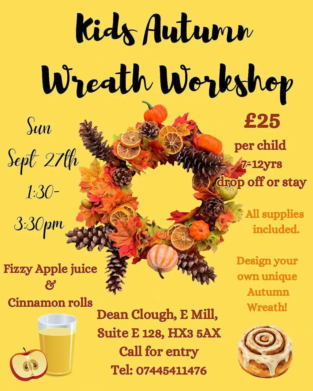 Kids Autumn Wreath Workshop at The North Approach Gallery