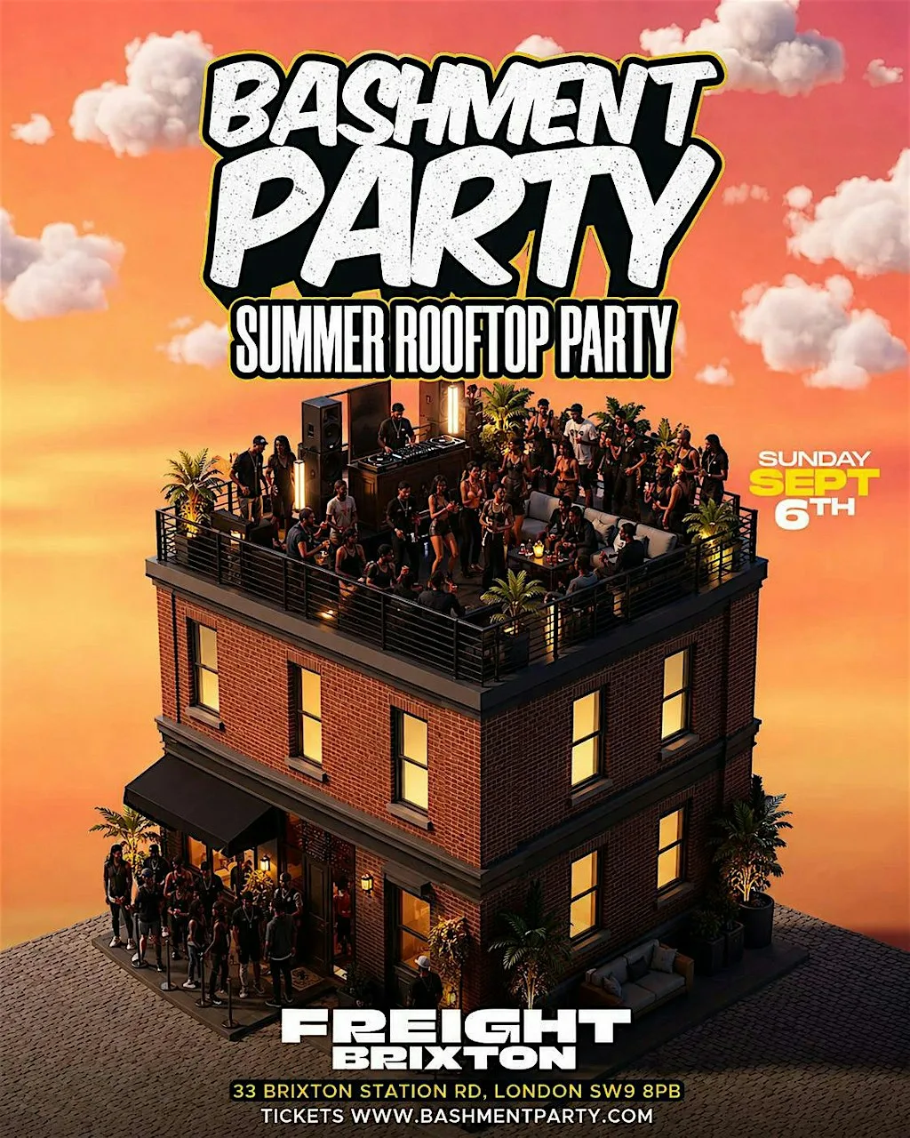 Bashment Party - Summer Rooftop | Freight Brixton