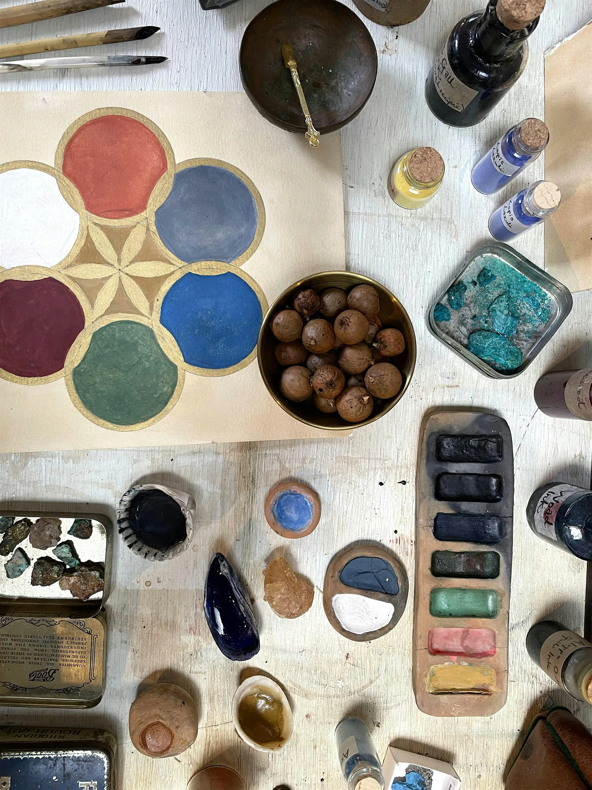 Early medieval Colours: Frescos, manuscripts and pigments.