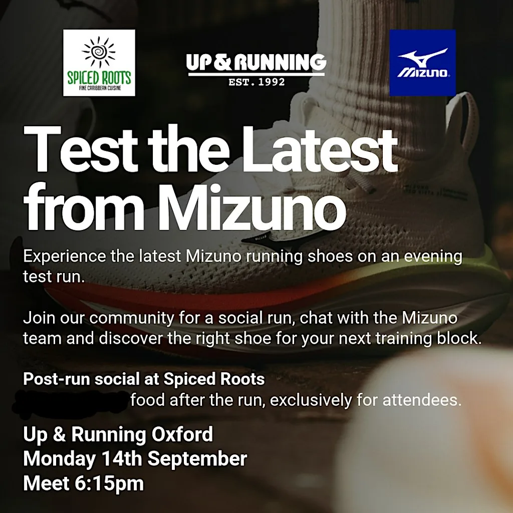 Mizuno Try On with Spiced Roots Post Run at Up & Running