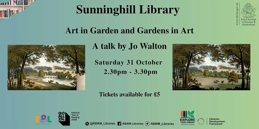 Art in Garden and Gardens in Art - A talk by Jo Walton at Sunninghill Library