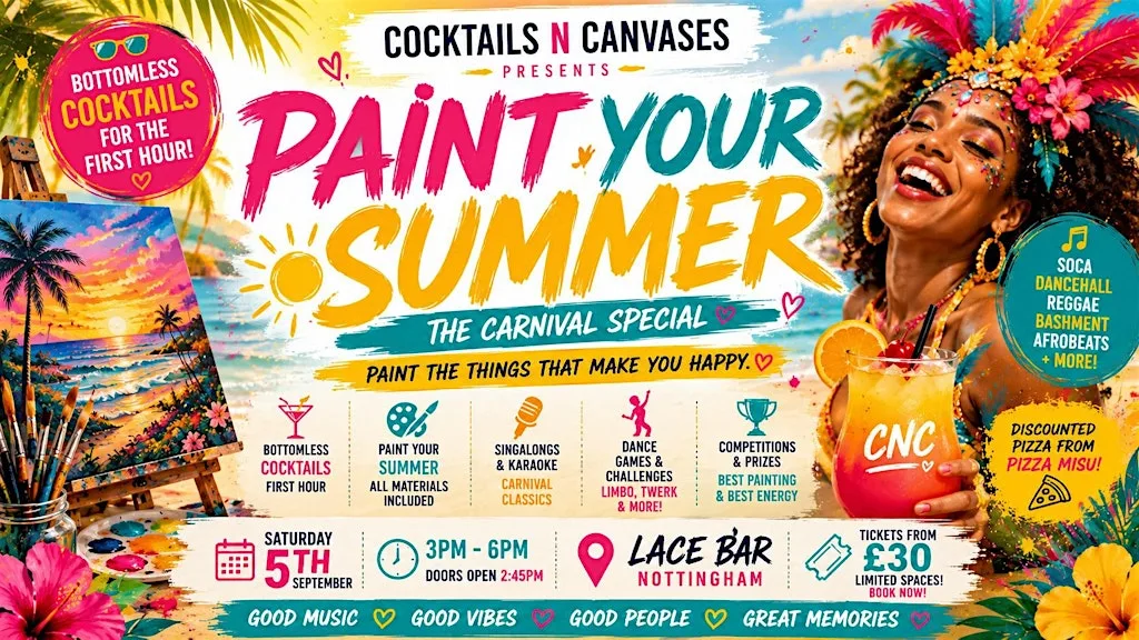 Cocktails N Canvases - Carnival Special- Paint your Summer ( Sip & Paint) at Lace Bar